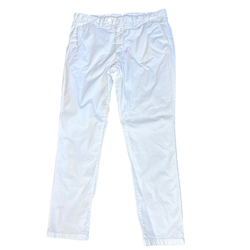 SuitSupply Porto Novo Cotton Stretch White Men's Chinos IT Size 52